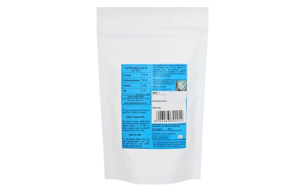 Naturally yours Mixed Millet Flour    Pack  300 grams